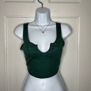 Green Crop Top